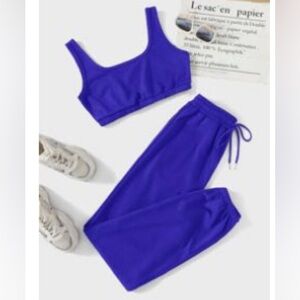 Shein sweatpants and crop top set